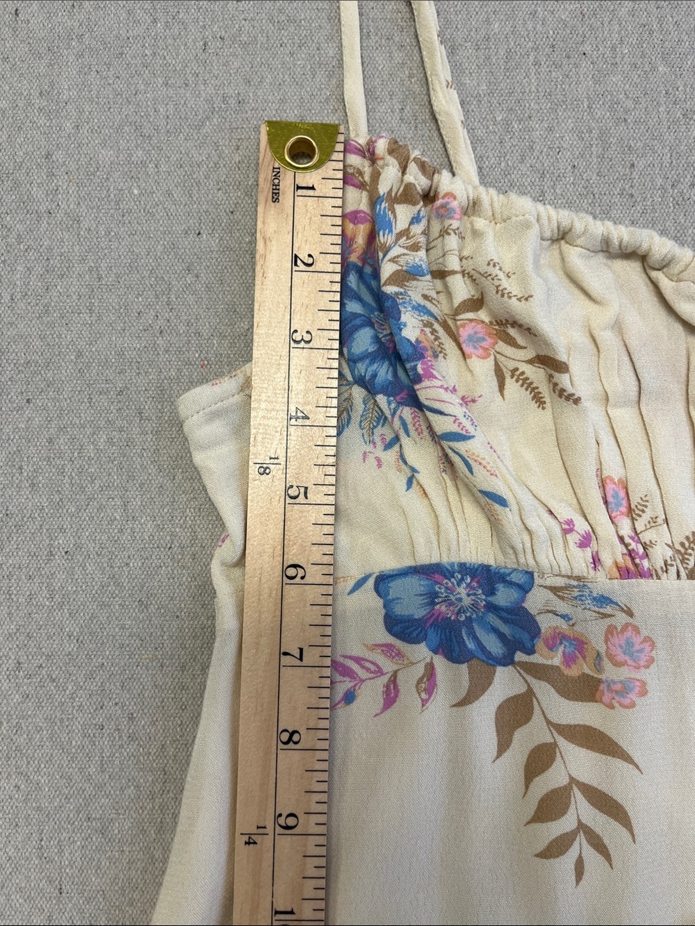 Lucky Brand Floral Midi Dress XS Boho Sleeveless Adjustable Straps - Picture 11 of 16